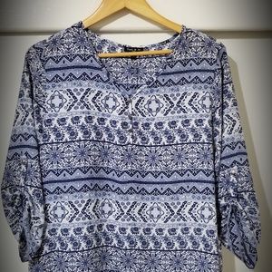 *2for$10* Hi-low plus size blouse 1x